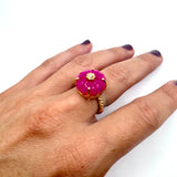 Flower Queen Chalcedony Ring