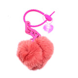 Fluffy Heart Bag Charm