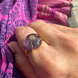 Flower Amethyst Ring