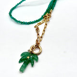 Palm Tree Pendant Emerald