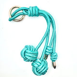 Knotted Bag Charm Turqoise