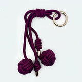 Knotted Bag Charm Bordeaux