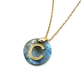 Initial Labradorite Gemstone Necklace