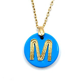 Initial Turquoise Gemstone Necklace