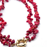 Red Coral Chips Choker