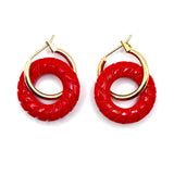 Red Coral Kaya Earring