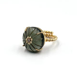 Flower Smokey Quartz Ring