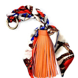 Orange Scarf Bag Charm