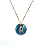 Initial Labradorite Gemstone Necklace