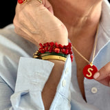 Red Coral Chips Bracelet
