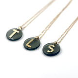 Initial Smokey Quartz Gemstone Necklace