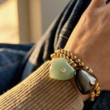 Heart Bracelet Green Aventurine