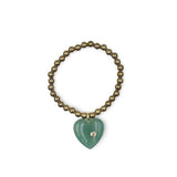 Heart Bracelet Green Aventurine